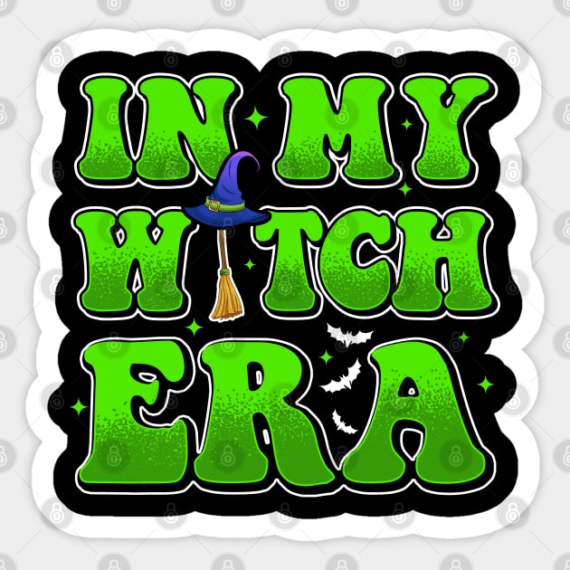 Lazy Halloween Witch Era Costume Men Women Funny Witch Sticker by KsuAnn